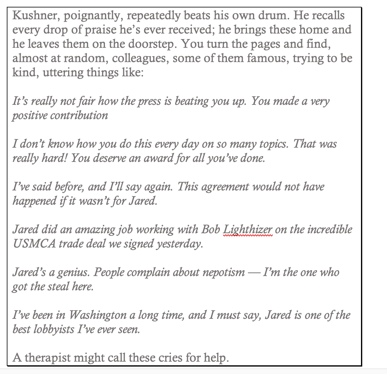 Nyt Jared Kushner S Breaking History Is A Soulless And Very