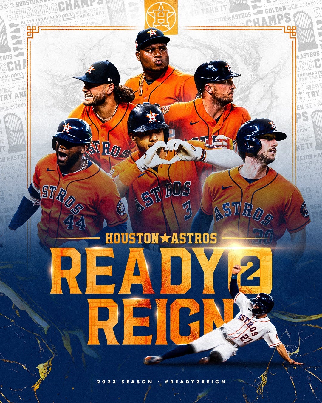 👑"Ready 2 Reign" in 2023 Houston Astros Unveil New Team Slogan & Hype