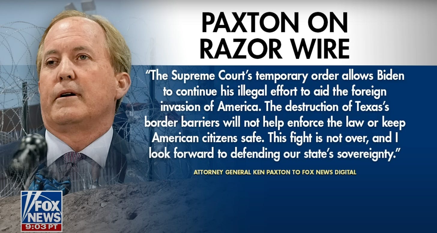 Texas Goes Full Fort Sumter On Supreme Court Texas Goes Full Fort Sumter On Supreme Court