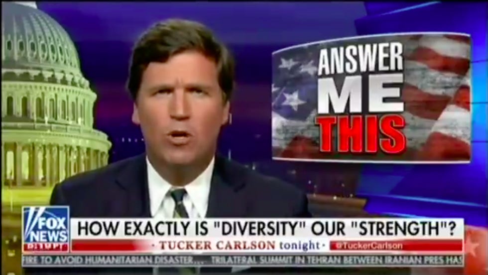 Fox News Too Classy To Air Tucker Carlson Screaming Obscenities At Moron Guest 