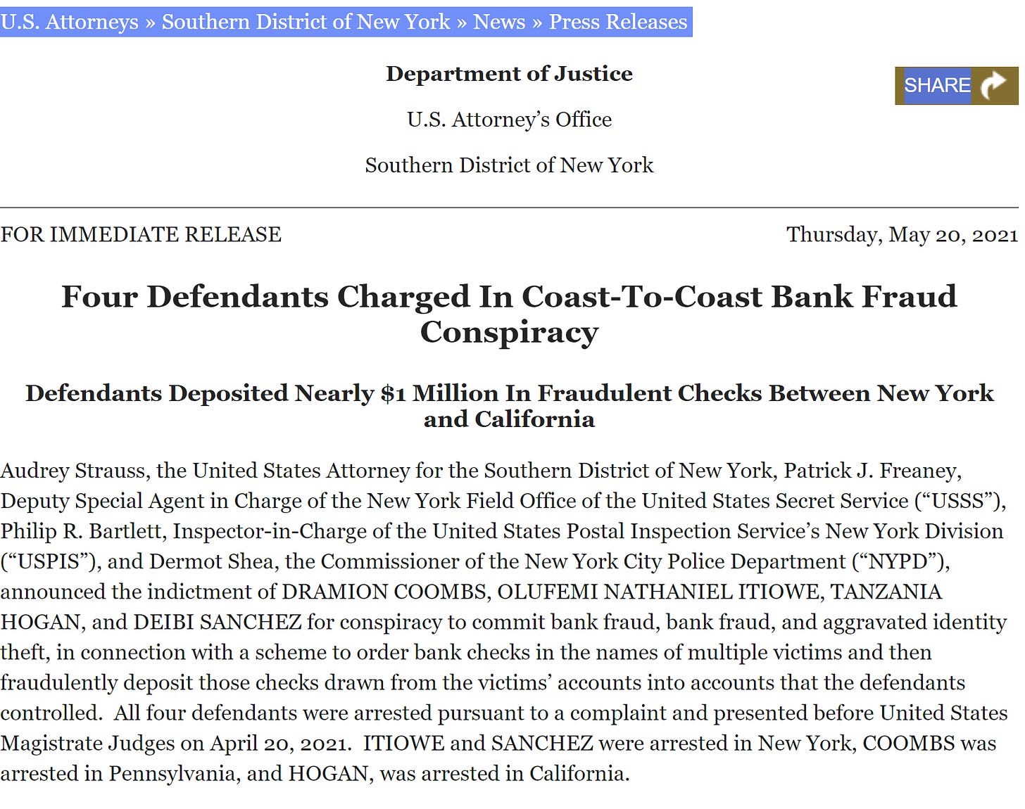 Exclusive Man Pleading Guilty to Bank Fraud in SDNY Is Cooperator in