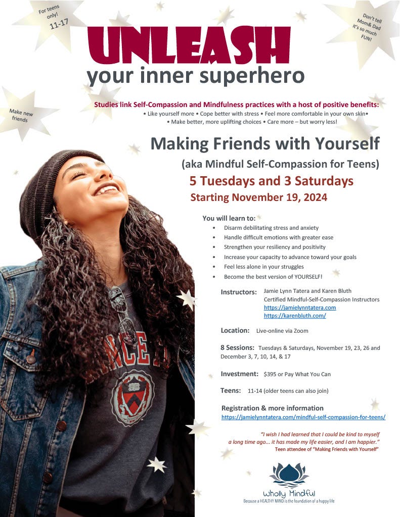 Mindful Self-Compassion for Teens Course - Jamie Lynn Tatera
