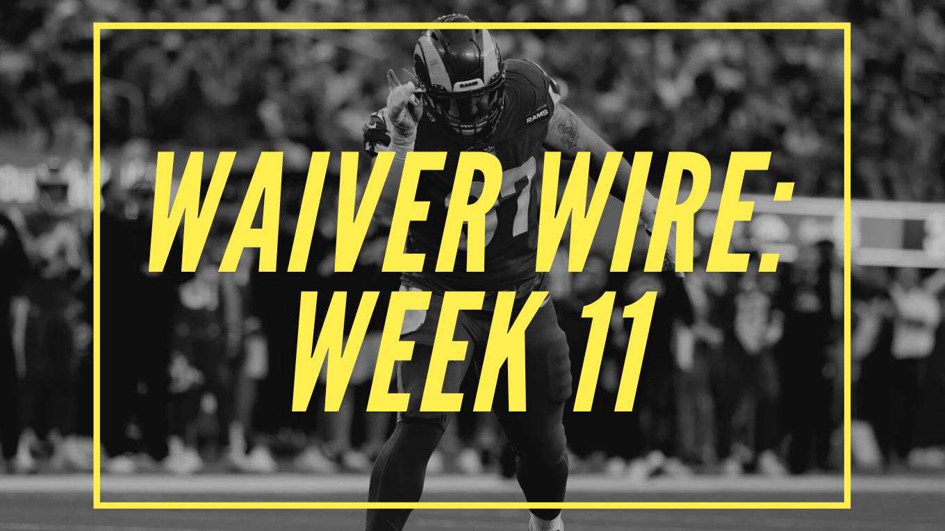IDP Waiver Wire Week 11 by Jeff Pomazal The IDP Show