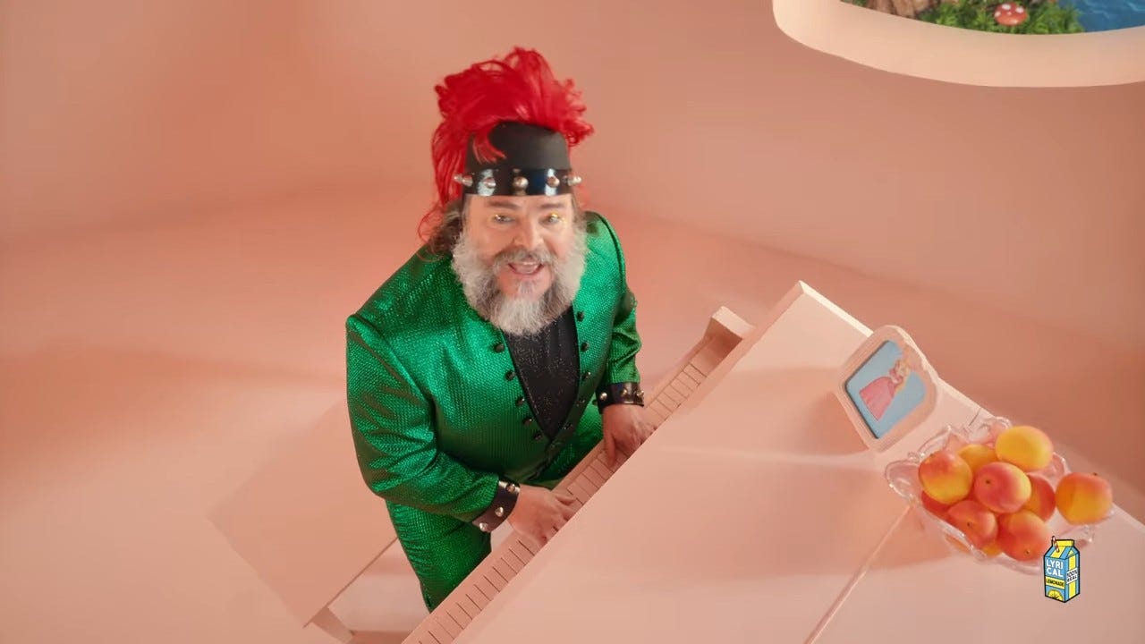 Jack Black's 'Peaches' song from the Mario Movie breaks into the top 5 iTunes song charts
