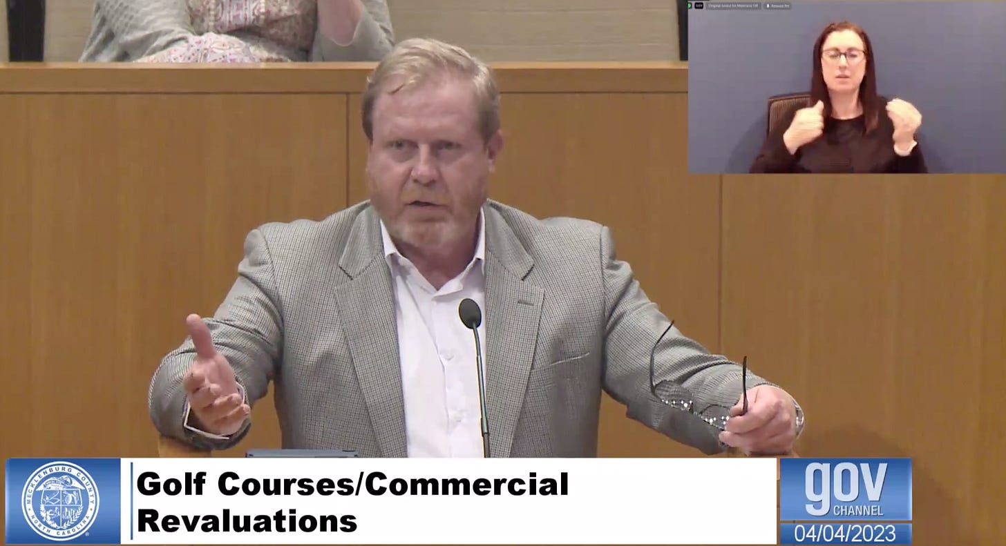 Tax assessor defends values of country clubs