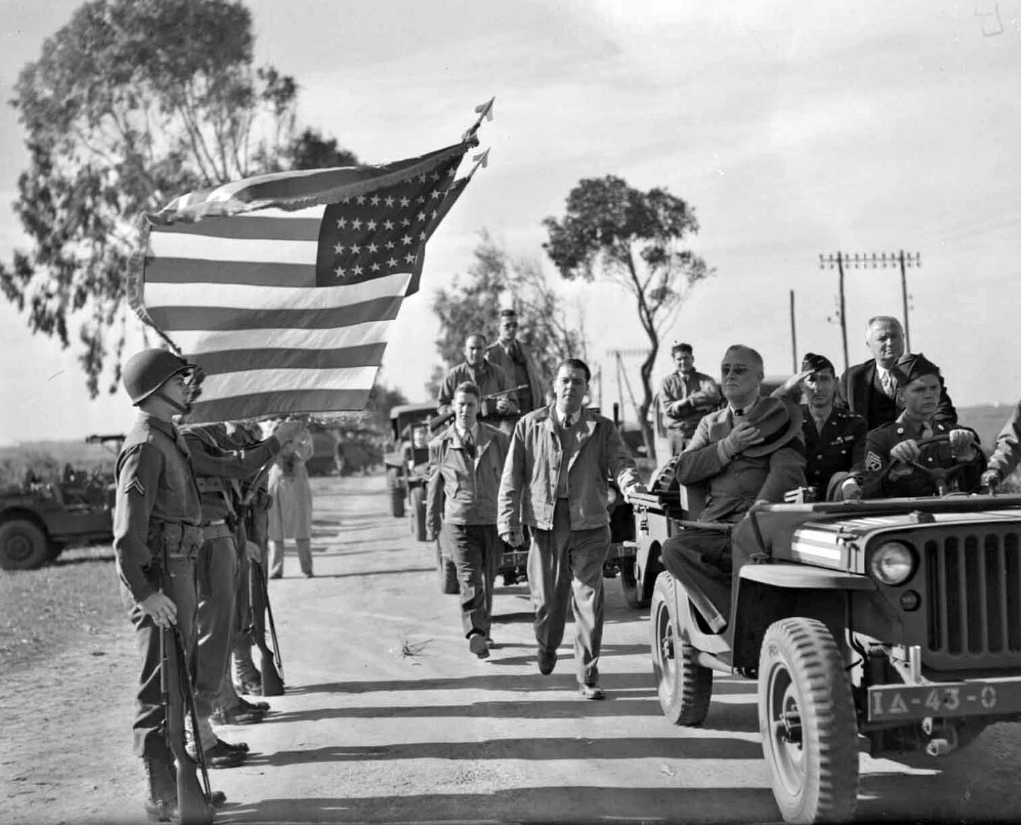 Churchill and Roosevelt meet at Casablanca