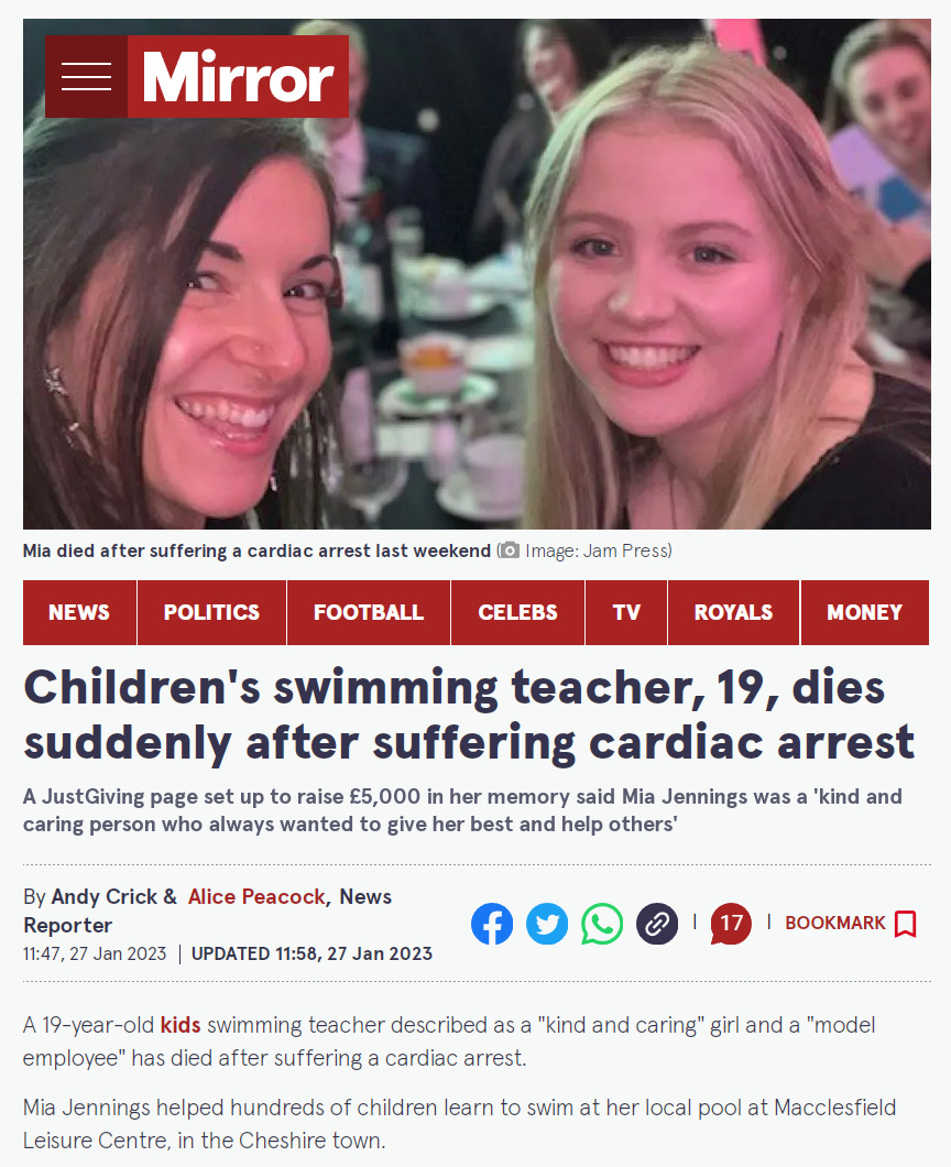 Young Teachers (COVID19 Vaccinated) Who Died Suddenly During JanFeb