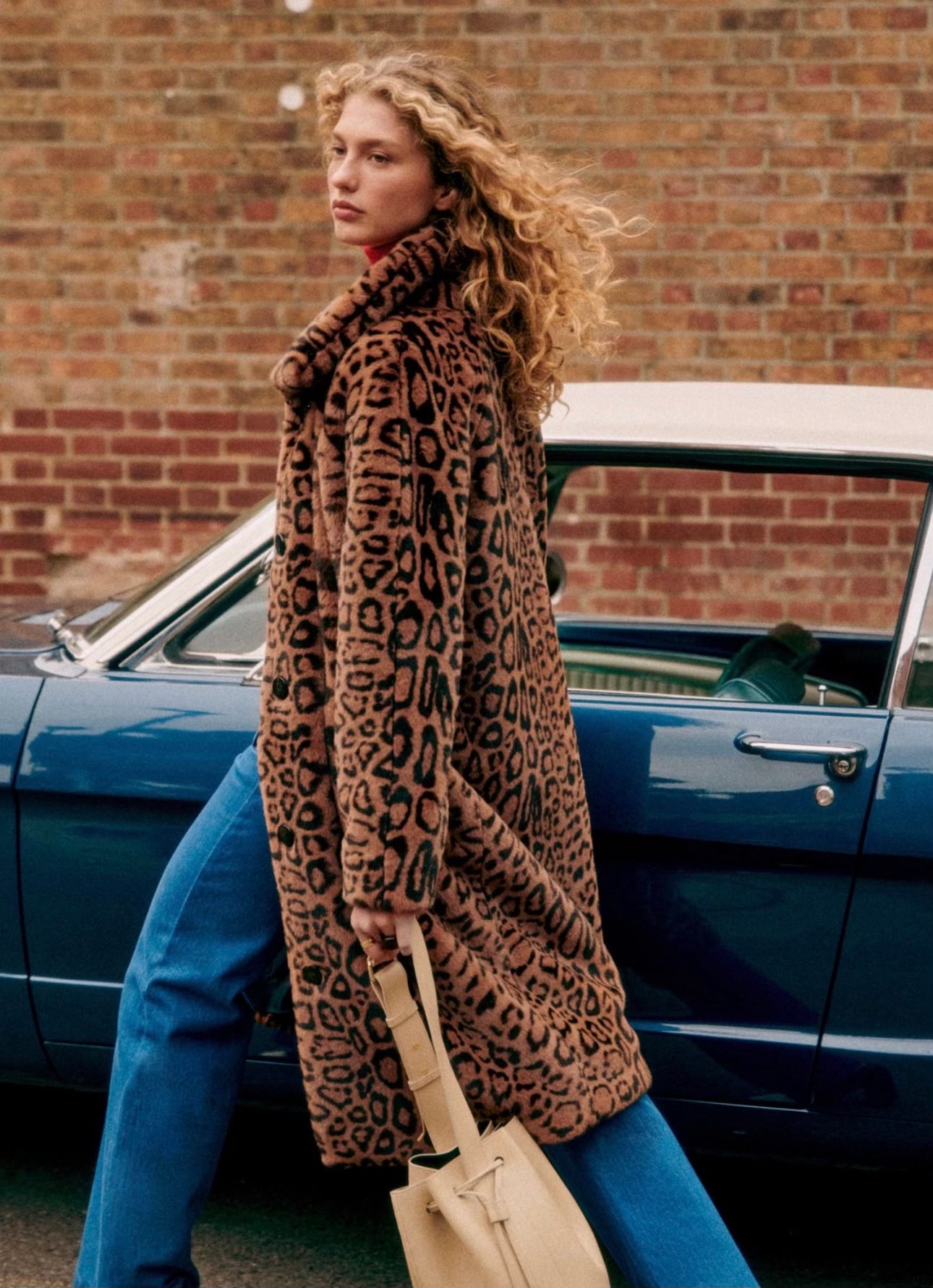Kate moss leopard coat top