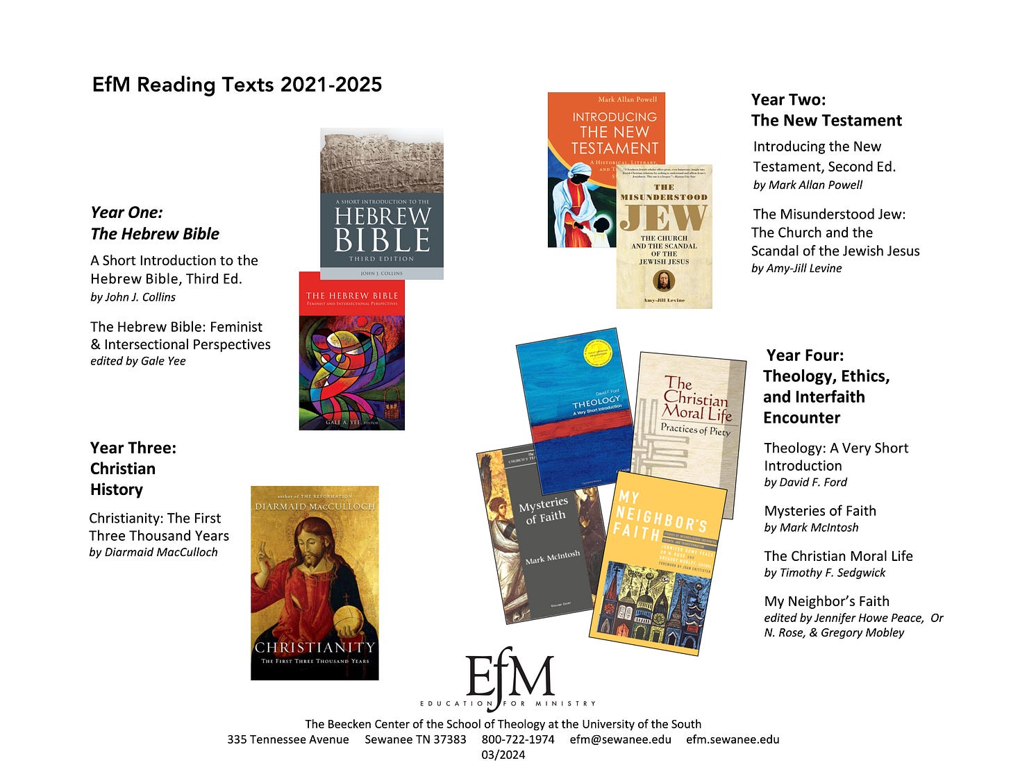 EfM 2024 25 Program and Books