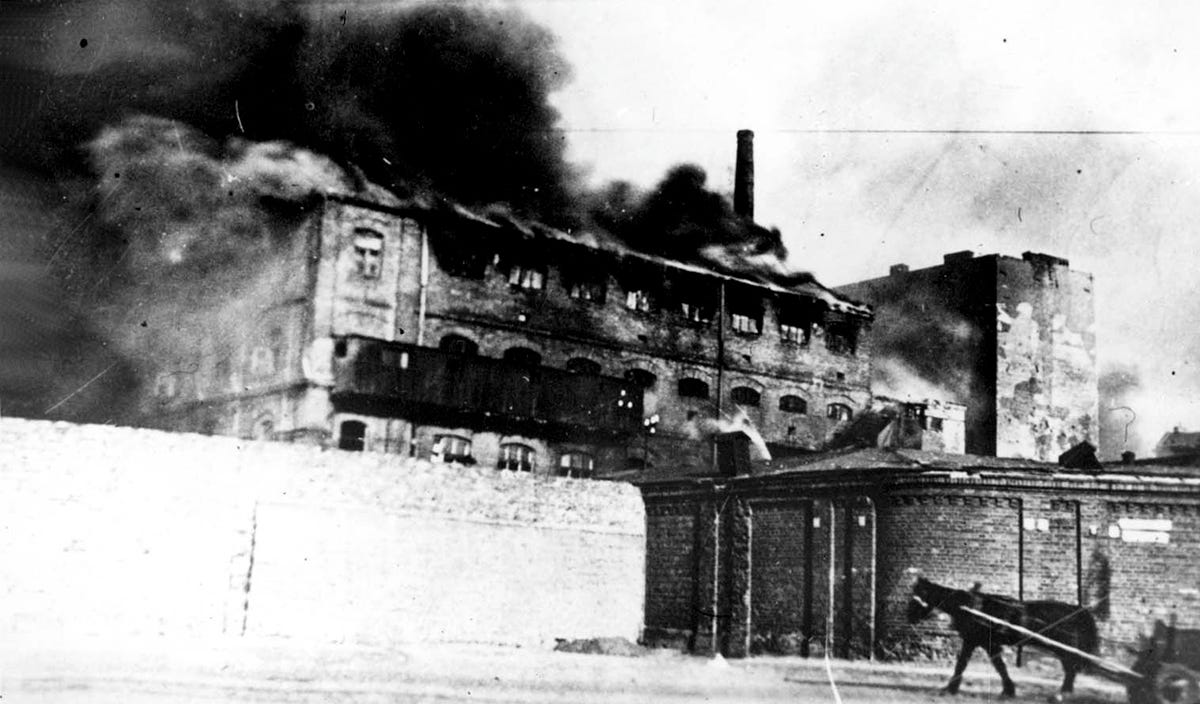Inside the burning Warsaw ghetto - by Martin Cherrett
