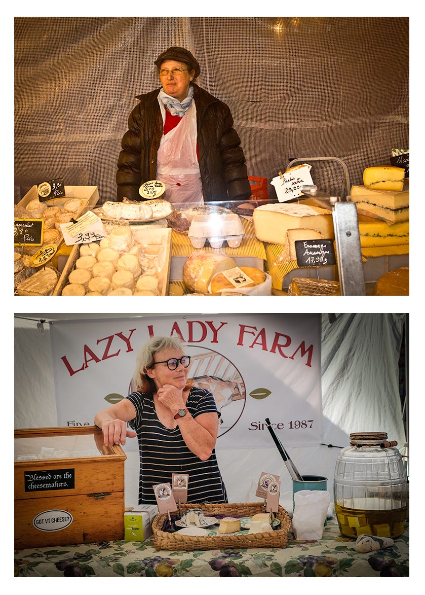 Cheese monger / fromage manger by Terry J. Allen