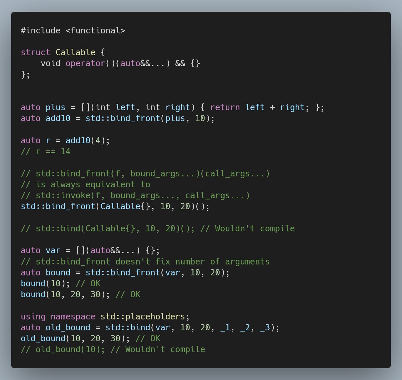 Daily bit(e) of C++ | std::bind_front - by Šimon Tóth