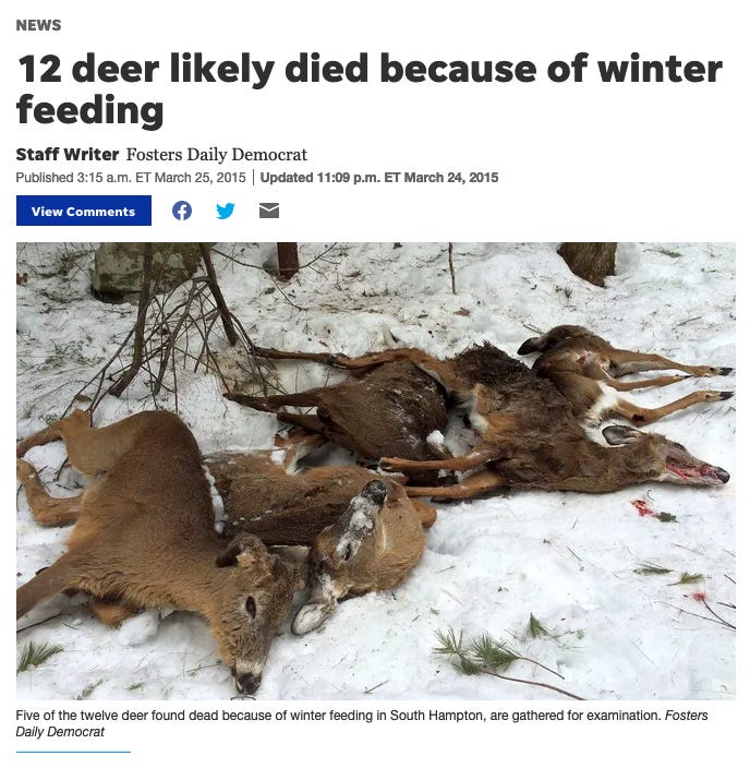 The Worst Thing You Can Do For Deer - by Jason Bittel