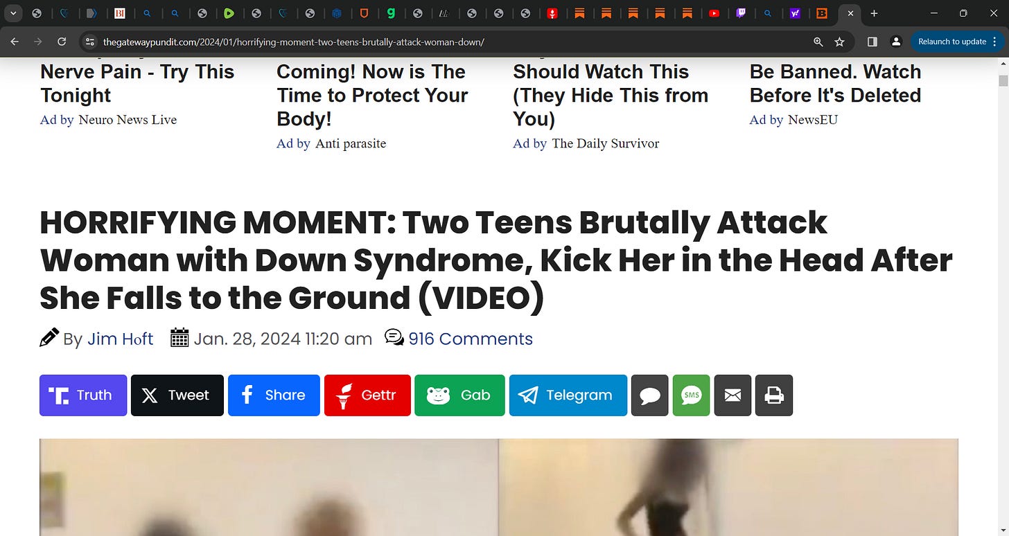 WRONG! Media says two teen girls brutally attack a woman with Down