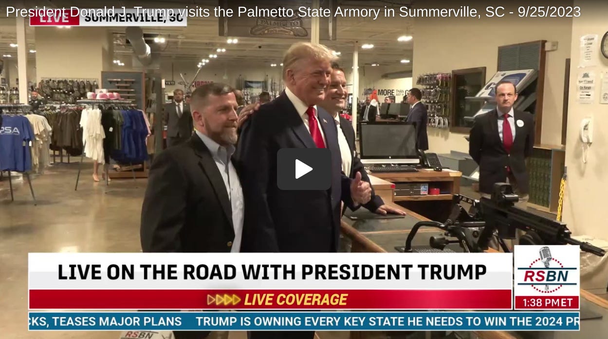 President Trump Visits Palmetto State Armory in Summerville, SC