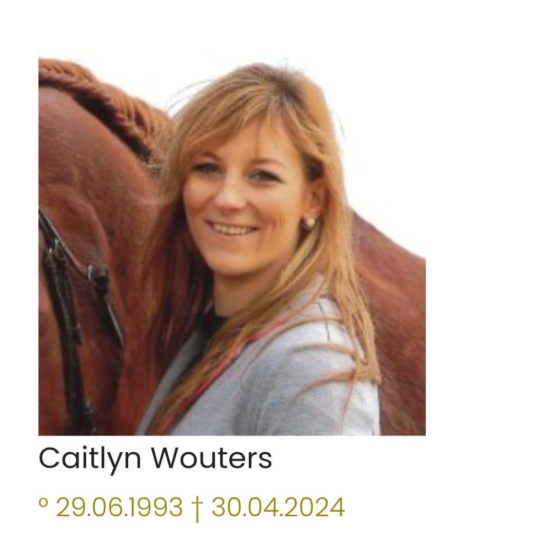 May be an image of 1 person and text that says 'Caitlyn Wouters 29.06.1993 t 30.04.2024 30.04'