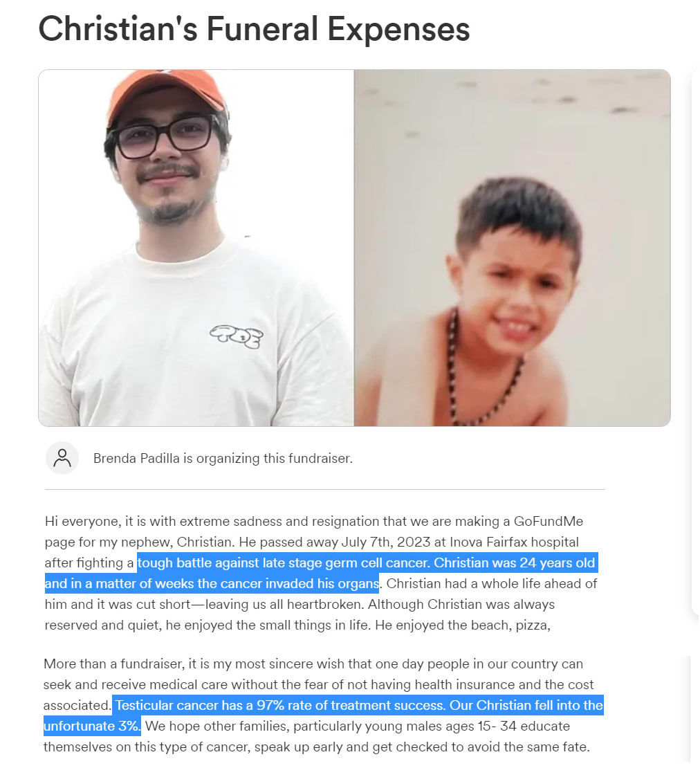 Testicular Cancer Young Age, Chemo Failure, Spreads PostTesticular