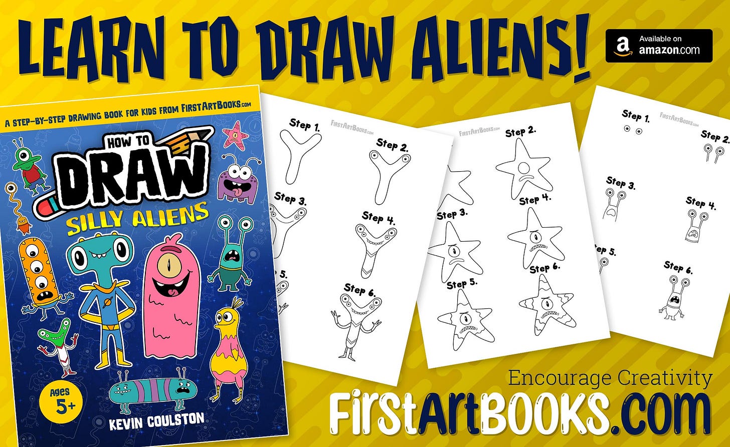 Free Activity Page: How To Draw A Grey Alien | Step-by-Step Drawing ...