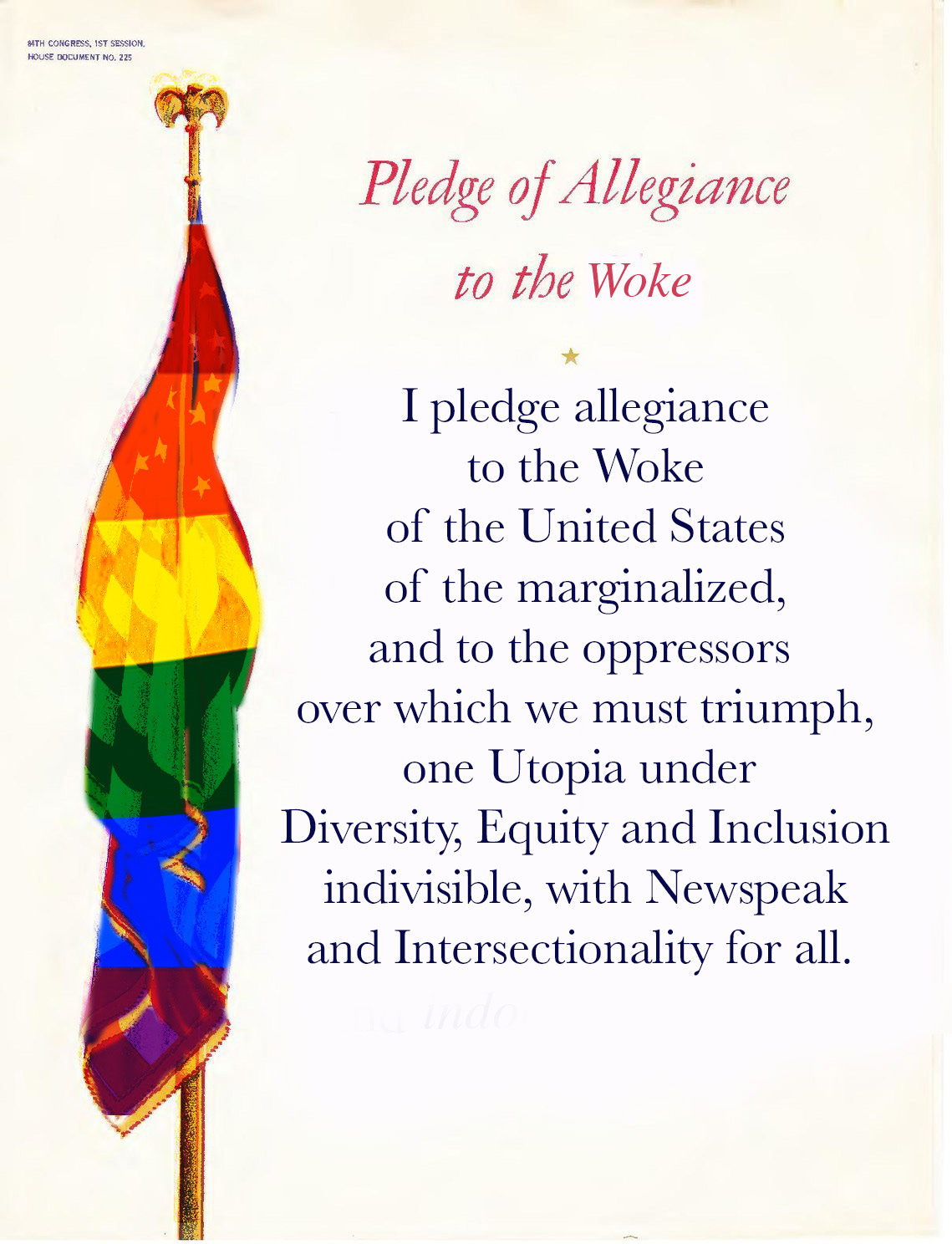 The Pledge of Allegiance to the "Woke"