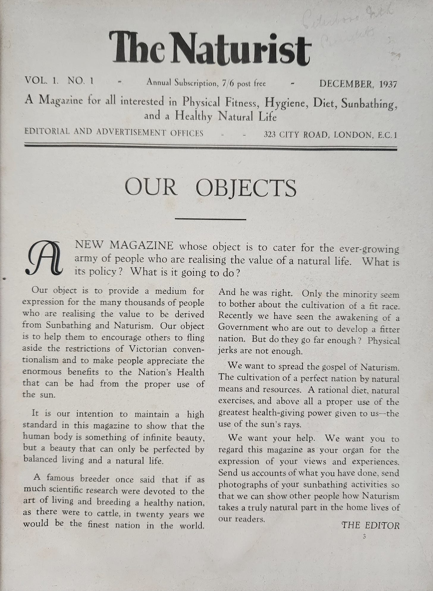 A look at a British Nudist Magazine from the 1930s