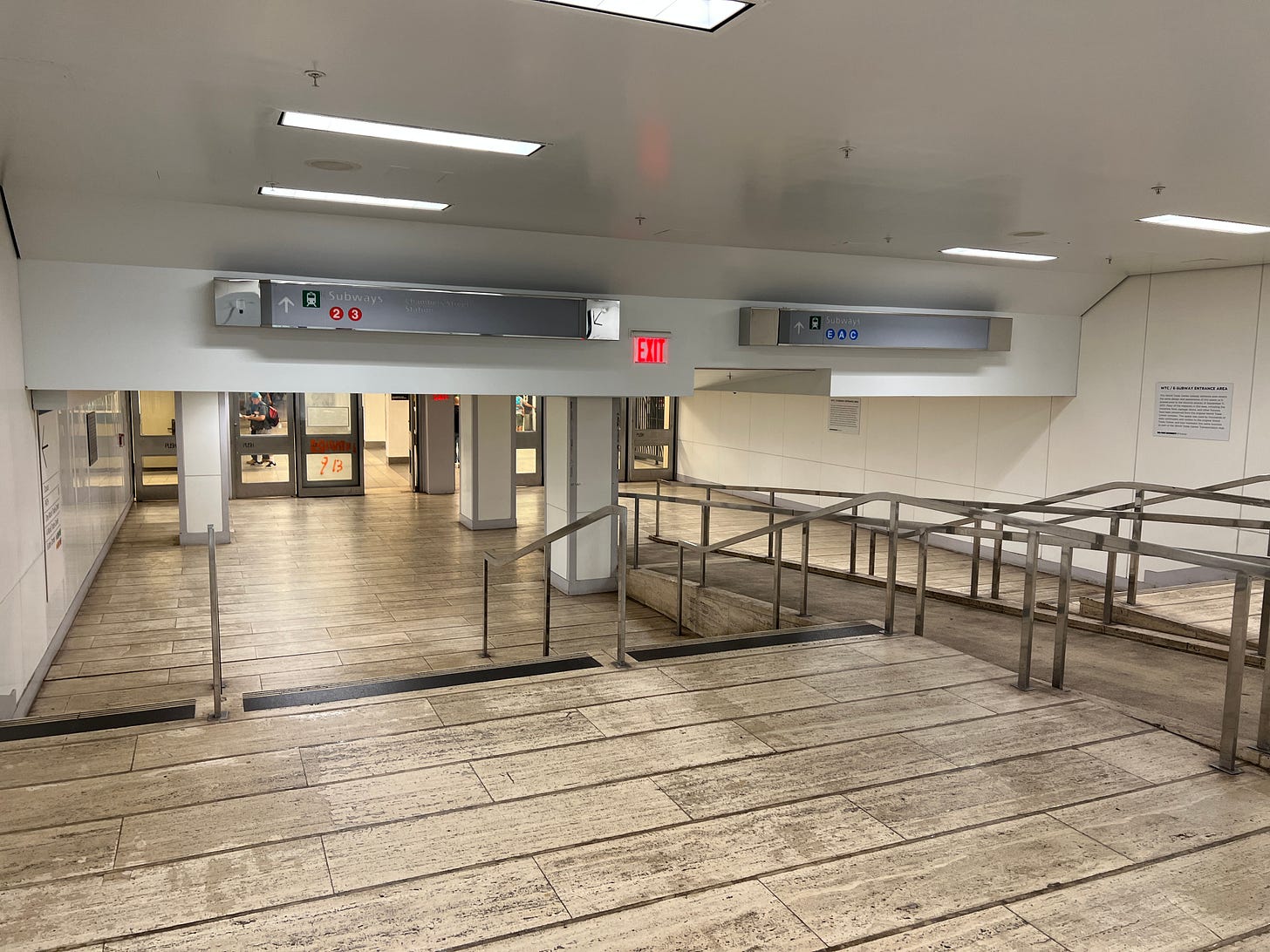 Inside the last surviving portion of the original World Trade Center, a passageway to a lost time