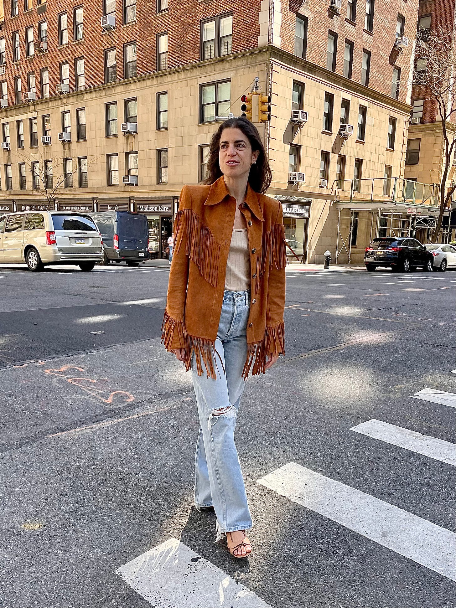 Long fringe jacket sale