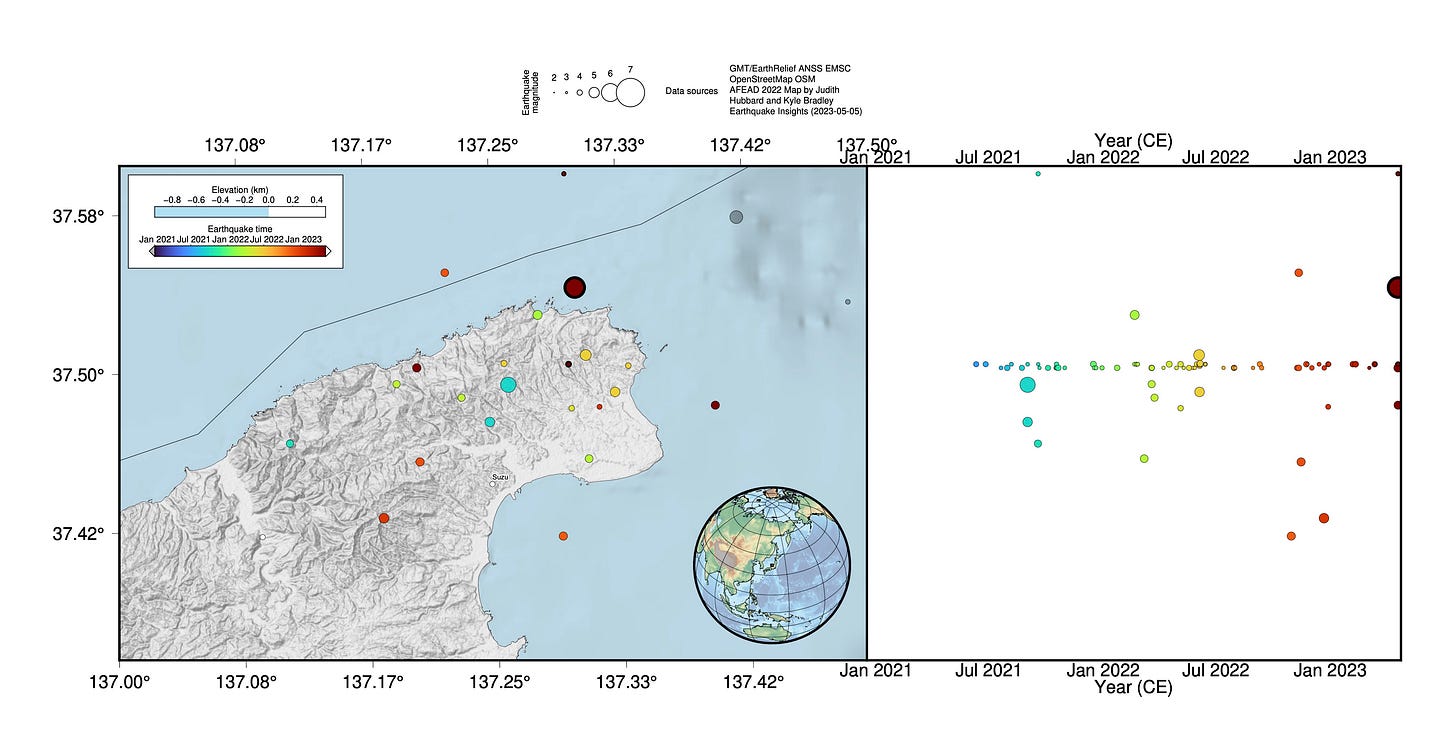 M6.2 shallow thrust in western Japan preceded by seismic swarm that ...