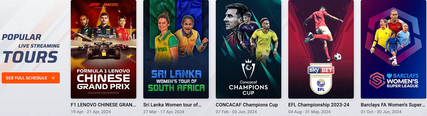 Fancode live streaming on sale