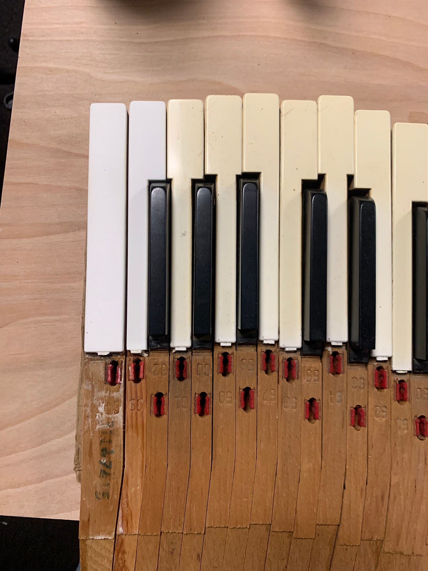 Wurlitzer keys hot sale