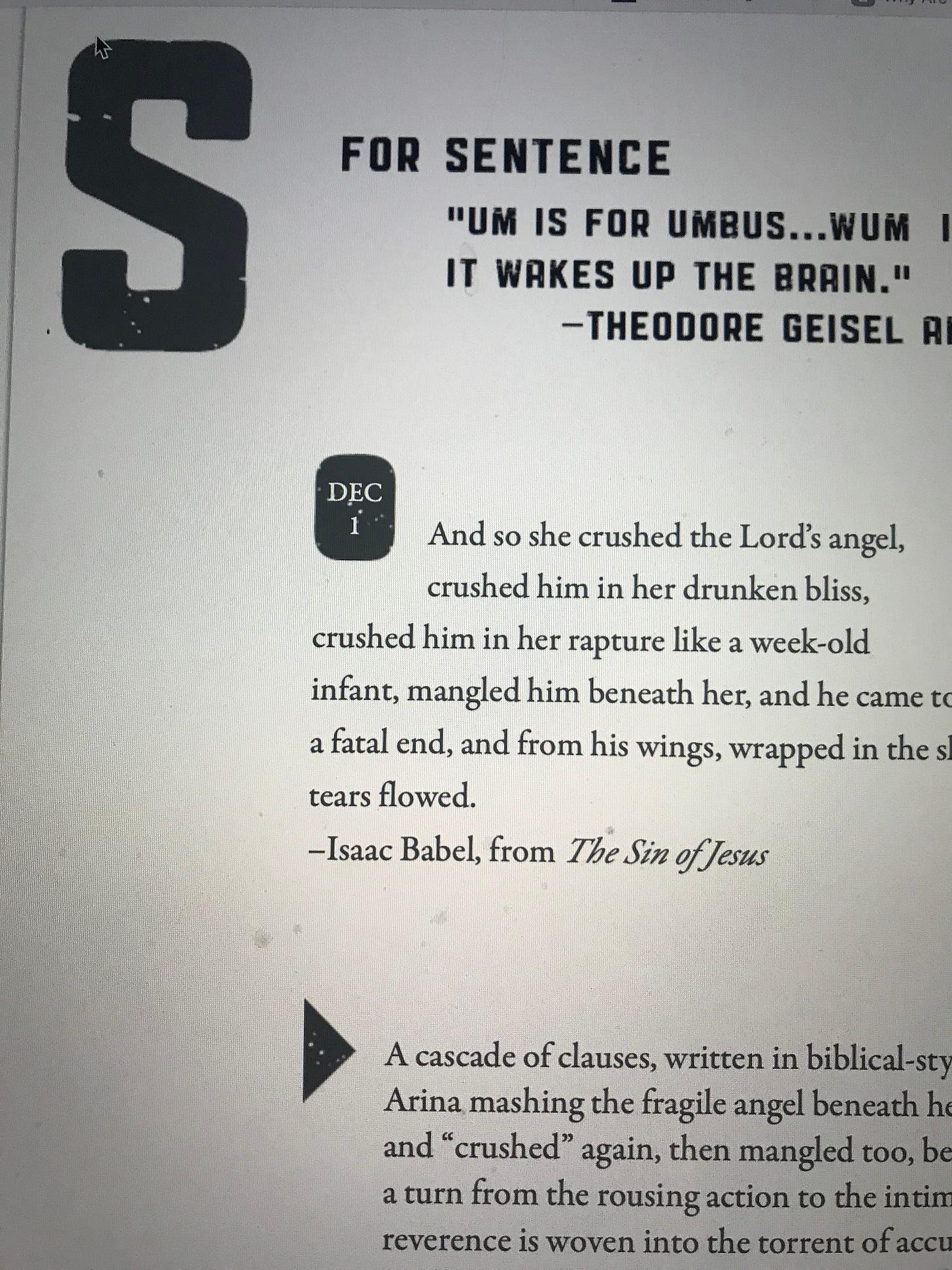 Throwback Friday Sentence Craft by Pearl Abraham