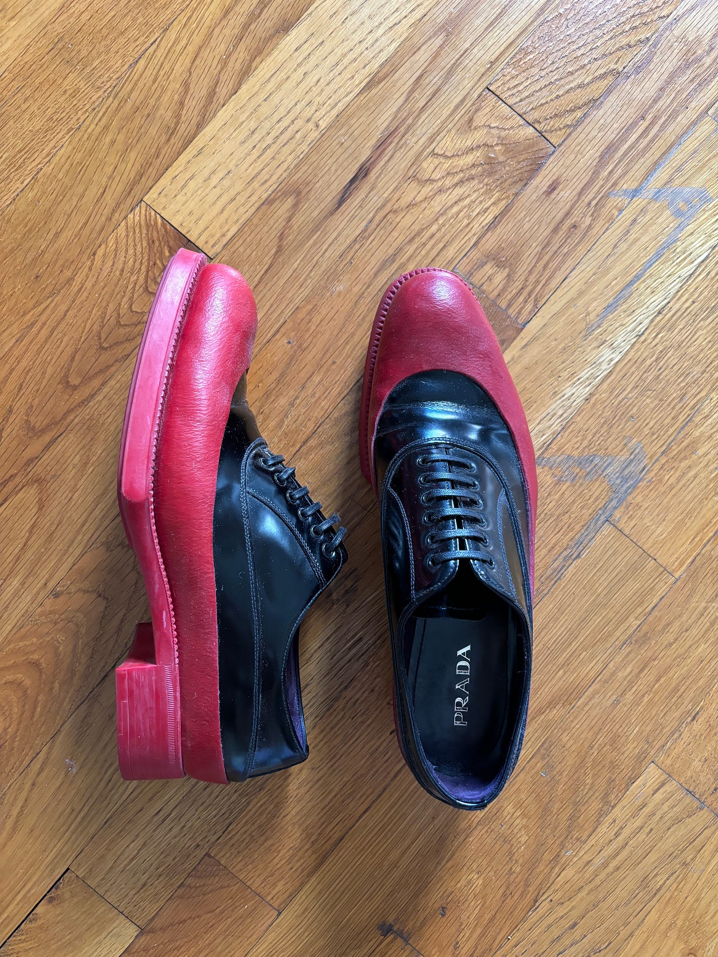 Prada rubber dipped shoes discount