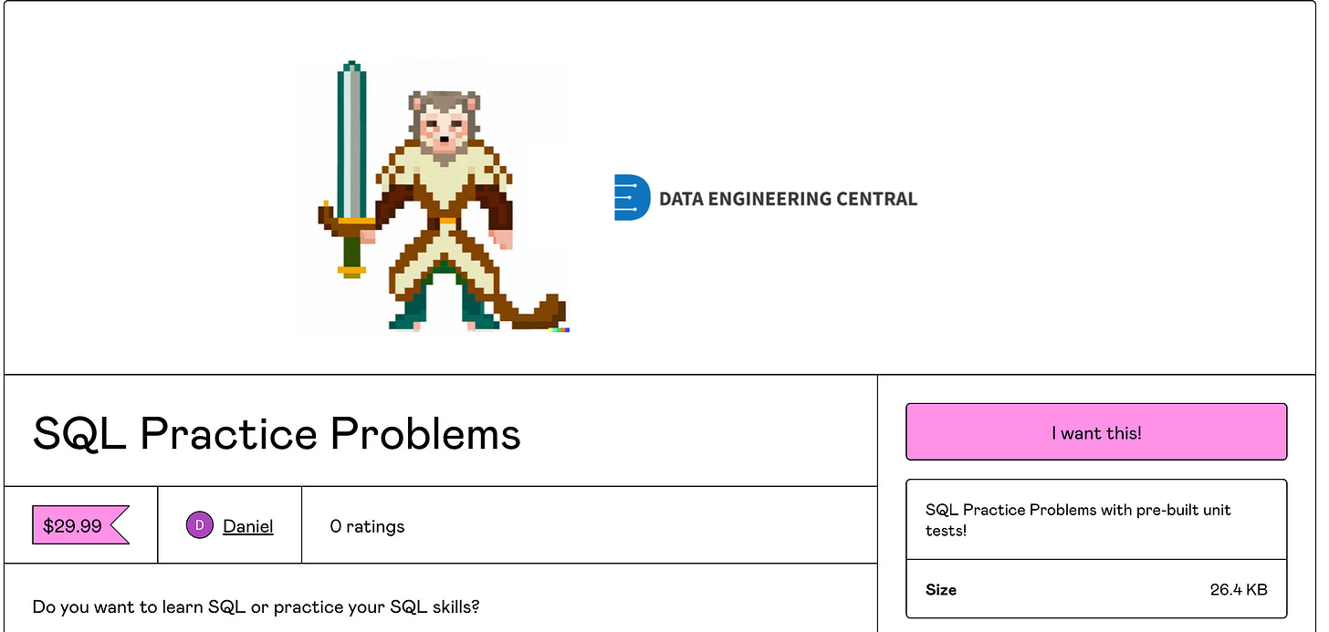 New SQL Practice Problems - Free For Paid Subscribers