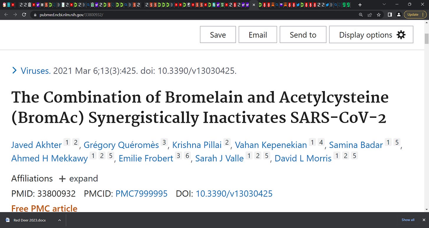 Is NAC (NAcetyl Cysteine) and Bromelain (BromAc) effective in breaking down the mRNA technology