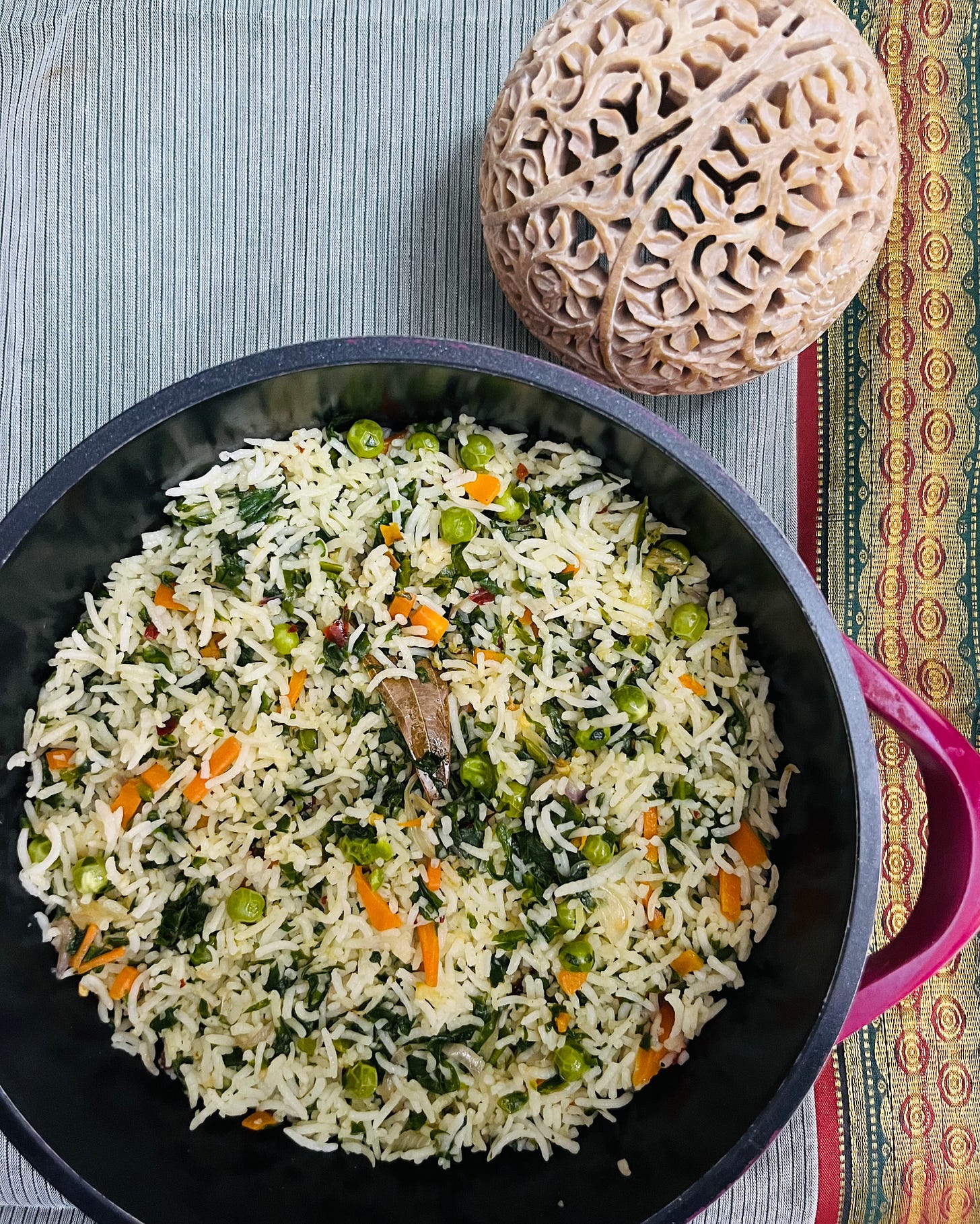 Palak Biryani - by Nallamai Lakshmanan