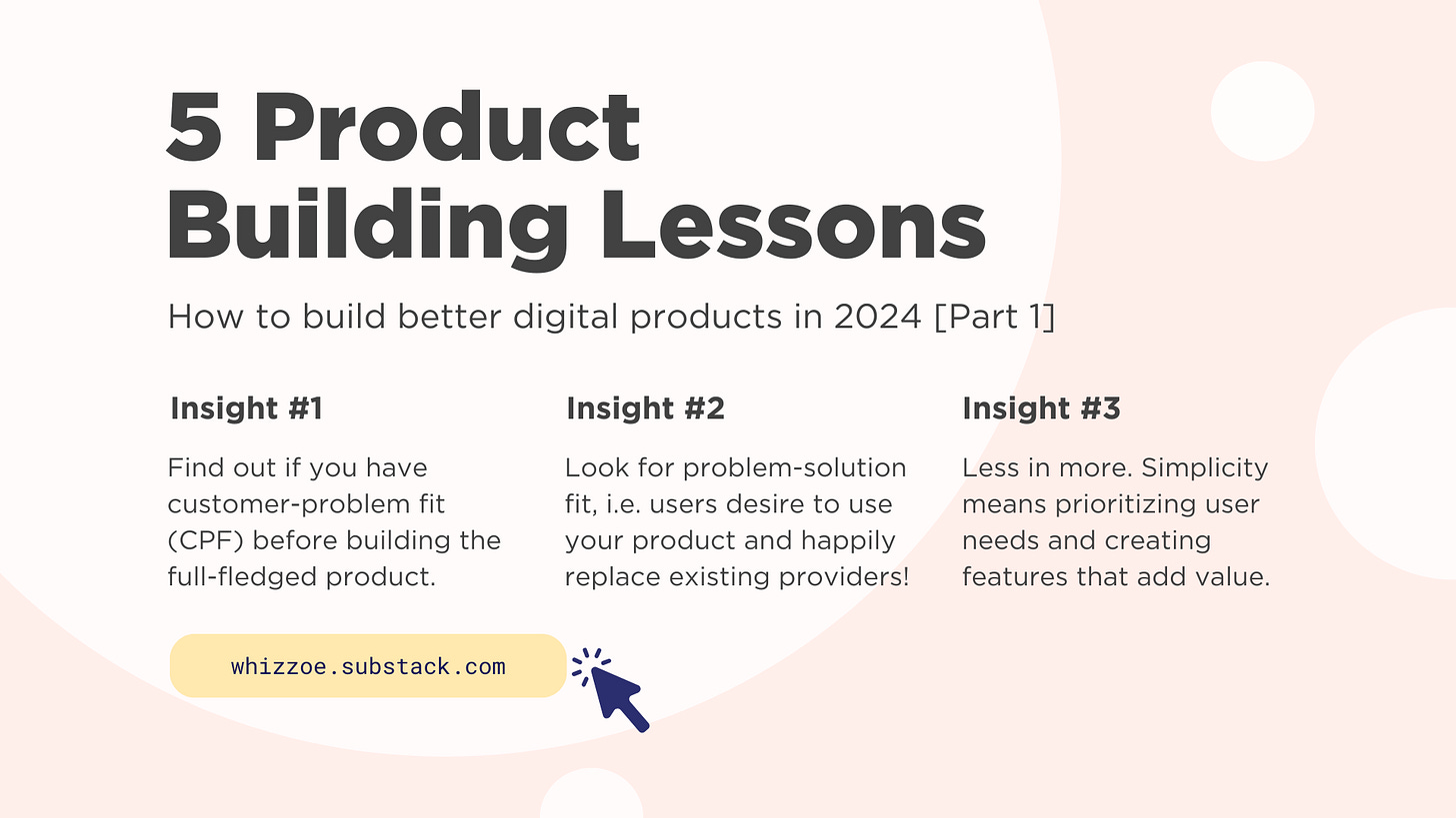 Part 1: Product Building Lessons for Startups, SaaS and Product Creators
