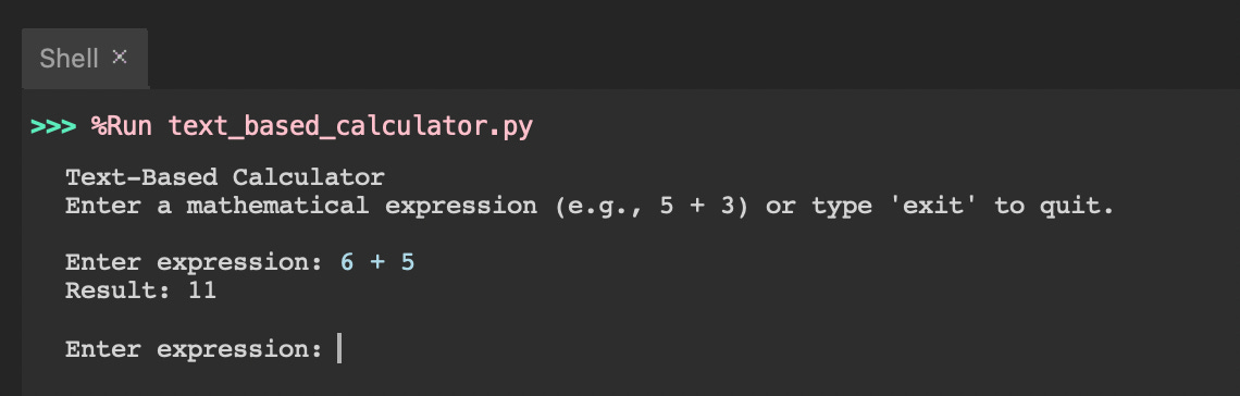 Text-Based Calculator with Python - by Ardit Sulce