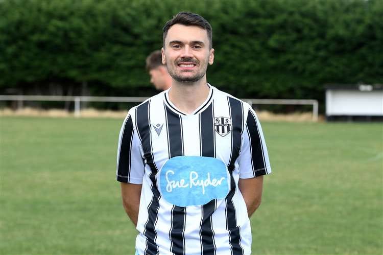 Lewis Brennan suffered an issue with his heart in Long Melford’s fixture at Hadleigh United Picture: Mecha Morton