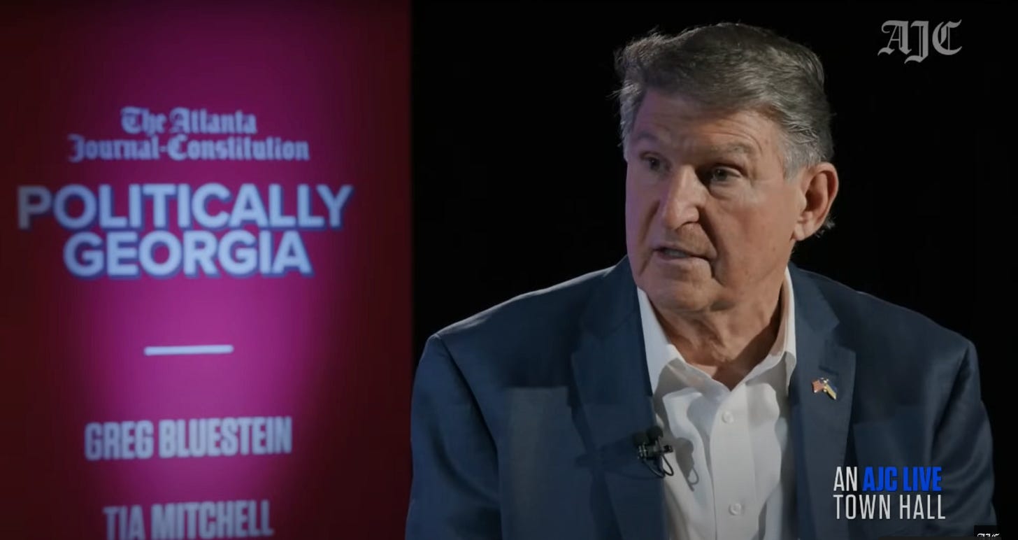 Joe Manchin Thinks He Can Be President Because His Thinking Is In The Shop