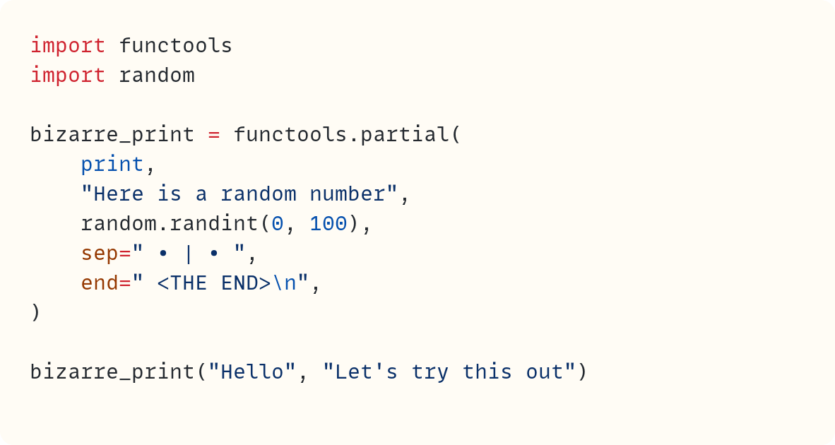 Python's functools.partial() Lets You Pre-Fill A Function