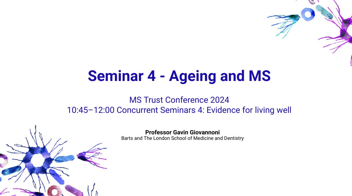 MS Trust Conference 2024 by Gavin Giovannoni MSSelfie