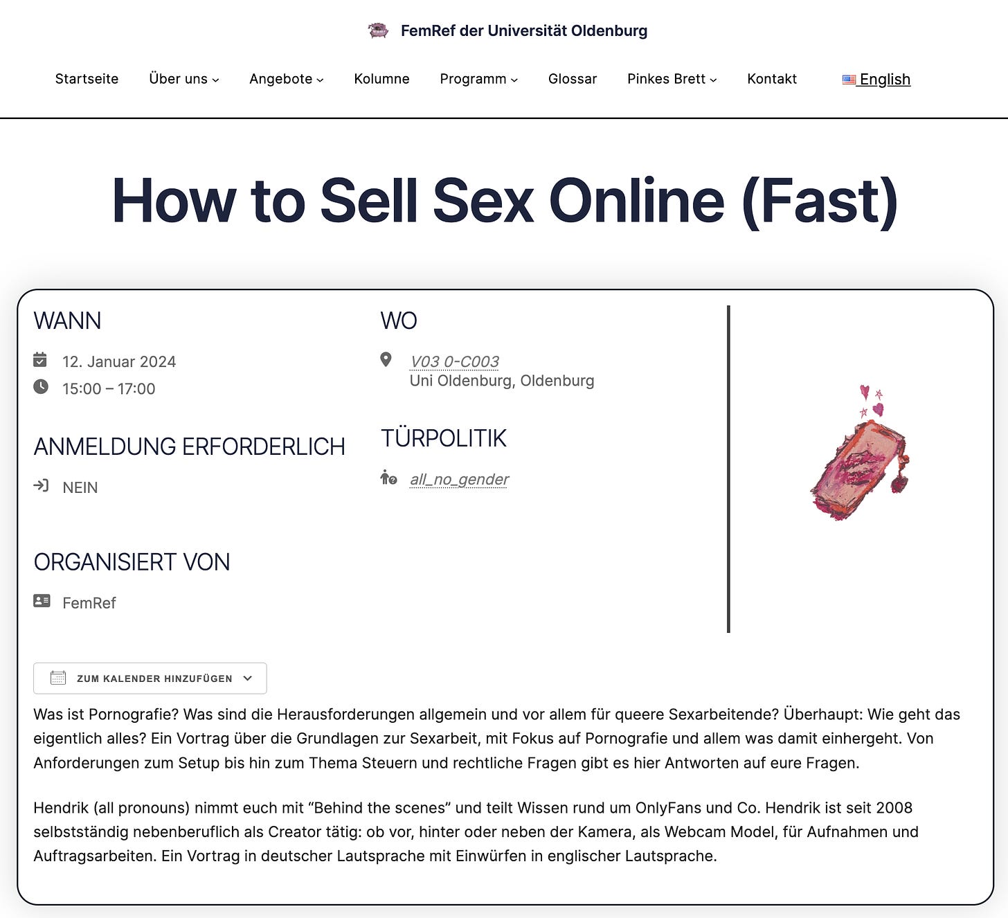 How To Sell Sex Online Kurs An Der Universität Oldenburg Uni Essen Fördert Satanismus Und 7829