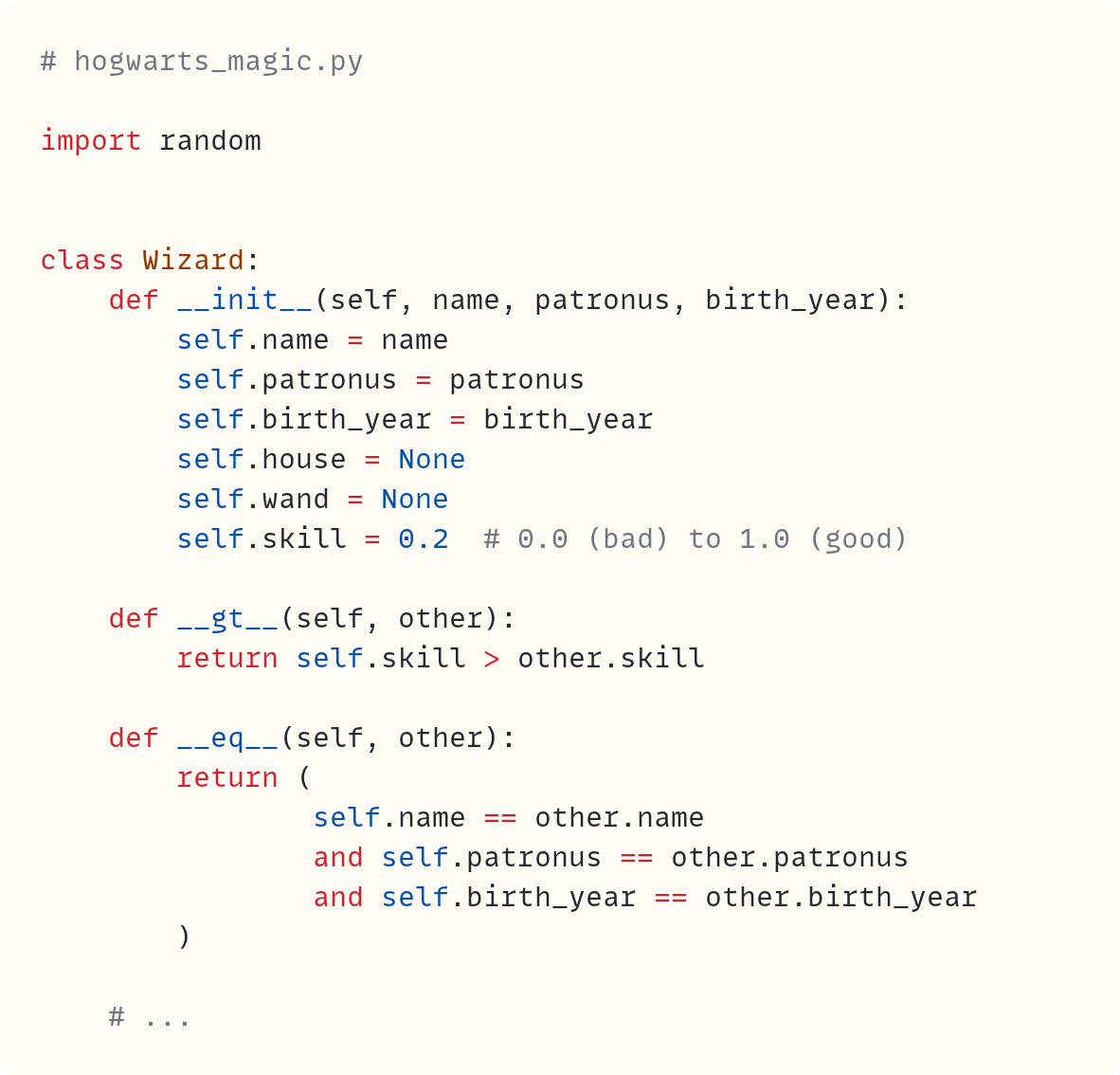 Time for Something Special • Special Methods in Python Classes