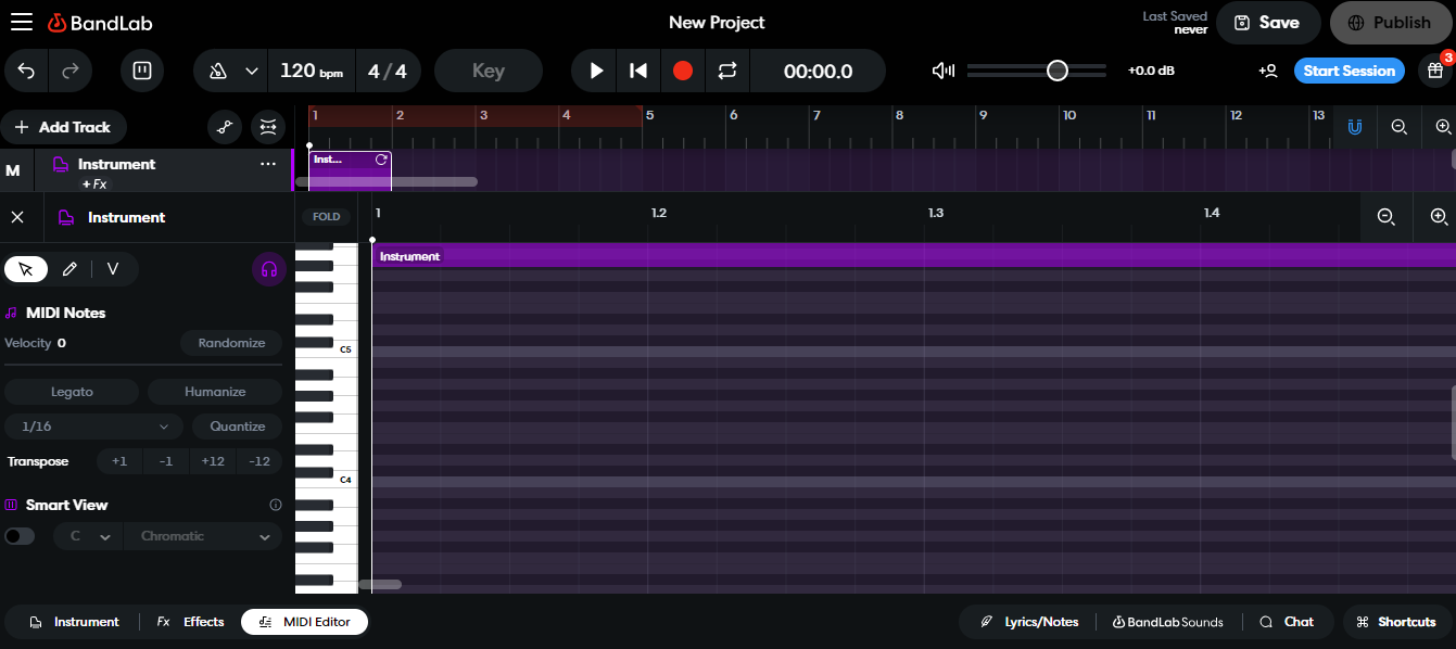Bandlab: Creating your first track - Virtual Instrument Track