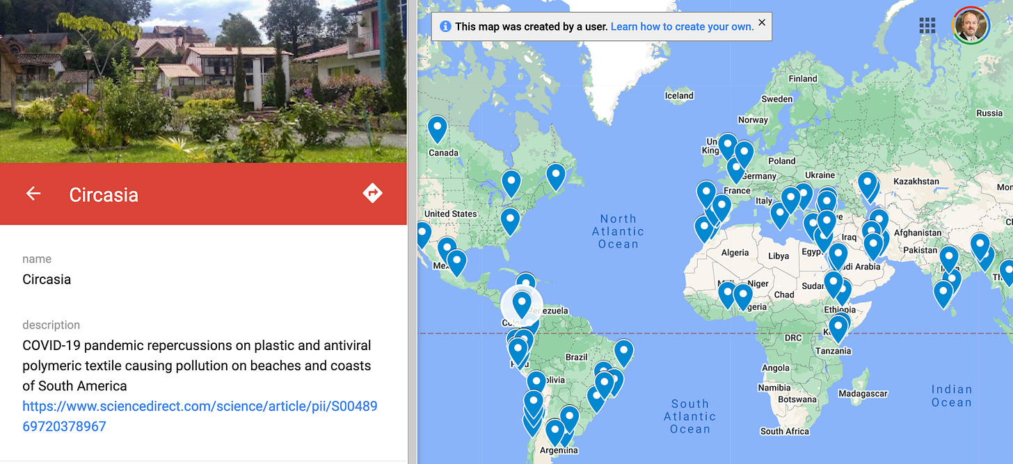 Mapping the PPE debris