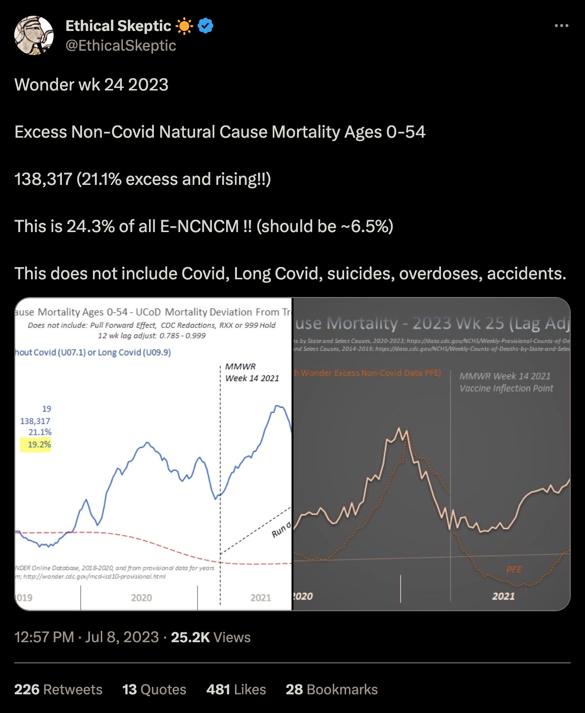 From Turbo Cancer to Sudden Cardiac Mortality to Excess Non-Covid Natural Cause Mortality: The Never-Ending Adverse Events of the "Vaccinated" & The Global Depopulation Program