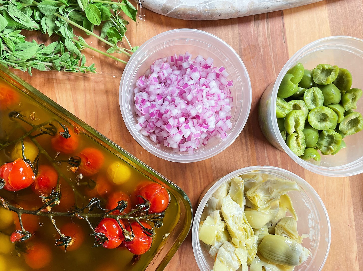 Tomato Garlic Confit Pasta Salad with Creamy Burrata