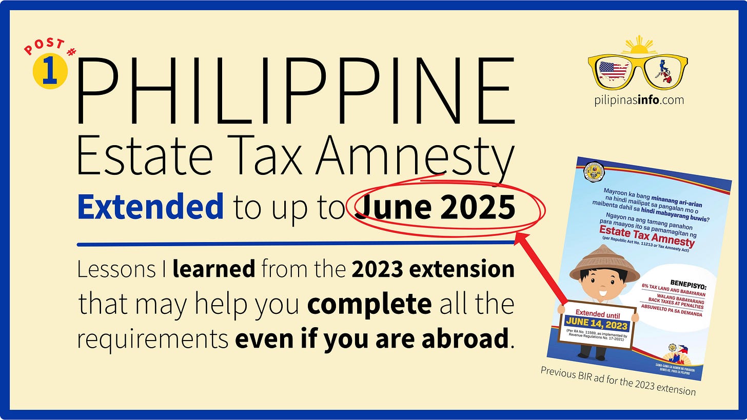 Philippine Estate Tax Extended to June 2025 by Sheila