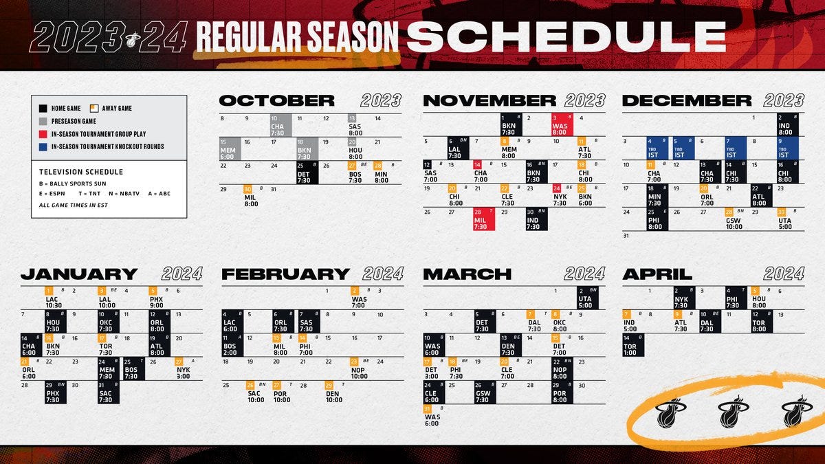 Heat hotsell game schedule
