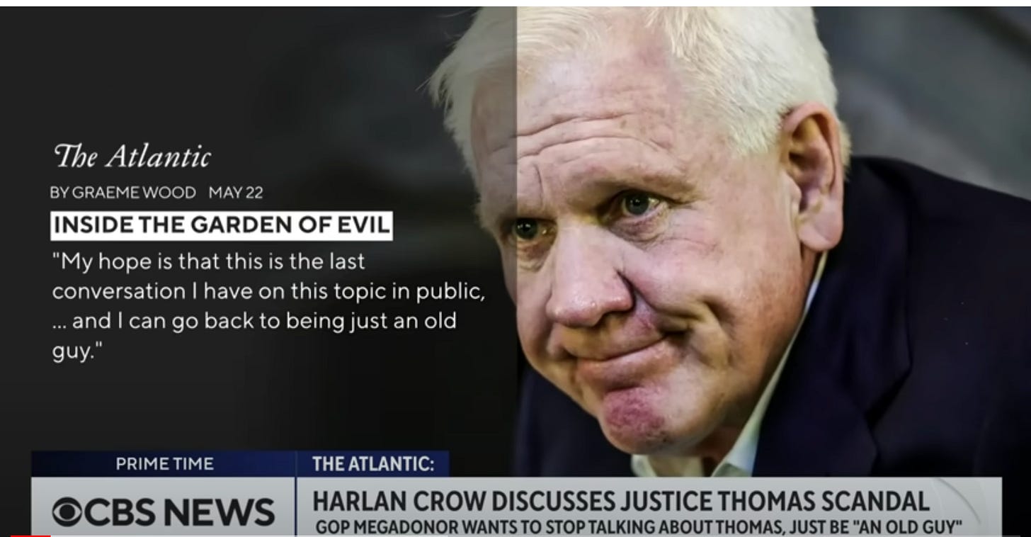 Harlan Crow Appreciates Clarence Thomas’s True Worth, A Hefty Line Item Tax Deduction