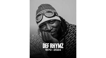 Promotional photo of Def Rhymz shared after the Surinamese-Dutch rapper died at the age of 53